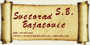 Svetorad Bajatović vizit kartica